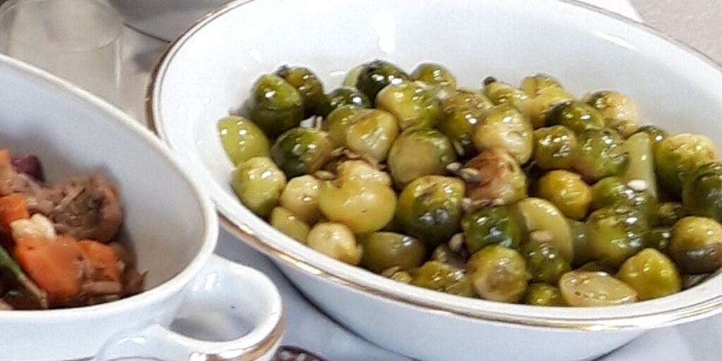 Spruiten met witte druiven, Recept, Boer winkel van het land