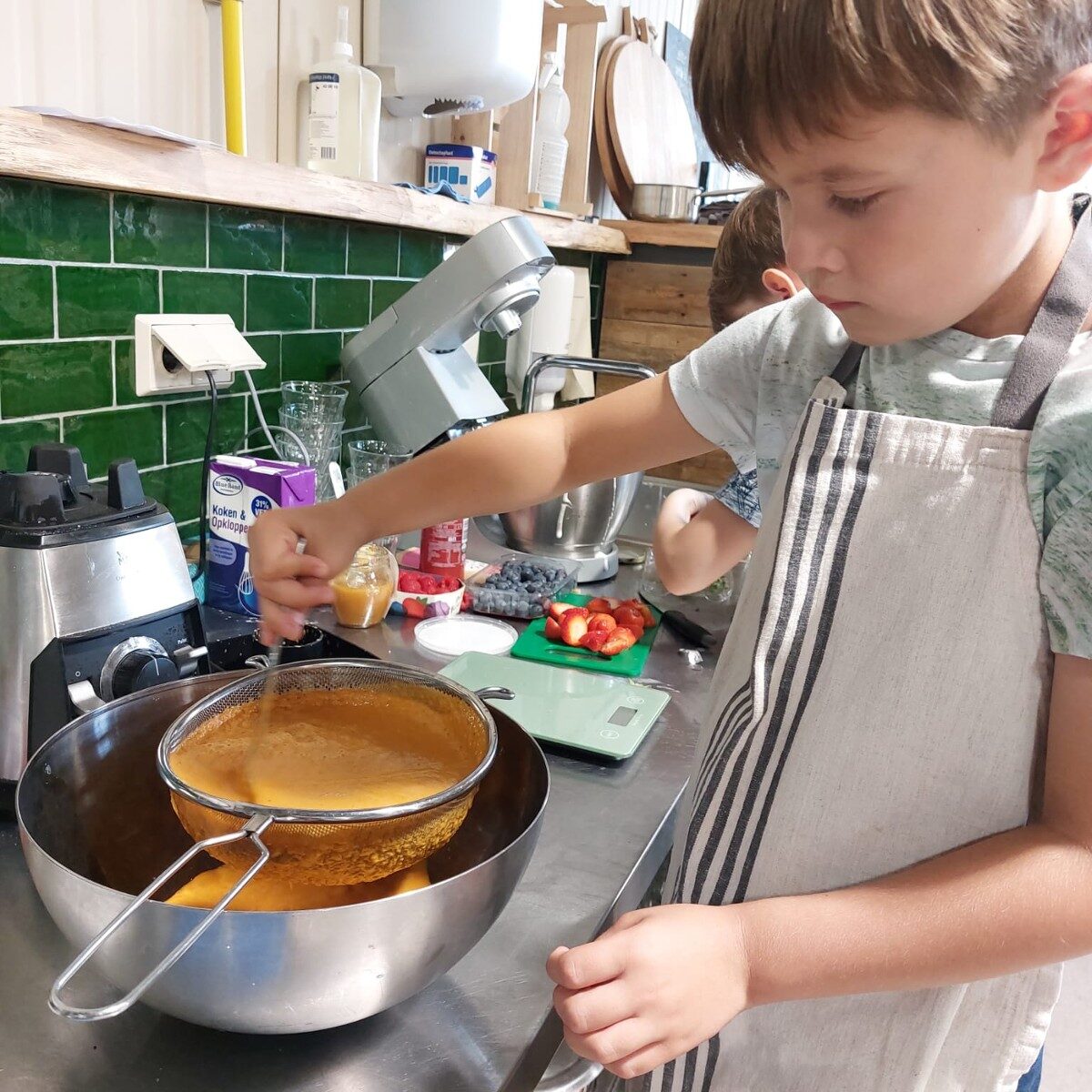 Kinderkookclub bij Boer
